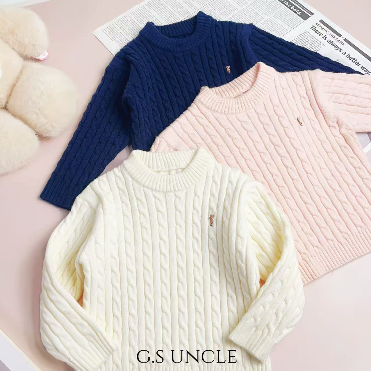 【】H25247女童秋冬季2025时尚百搭毛衣简约儿童童装宝宝秋冬装