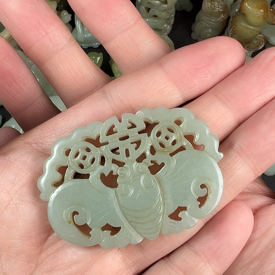 和田玉未镶嵌吊坠(不含链)