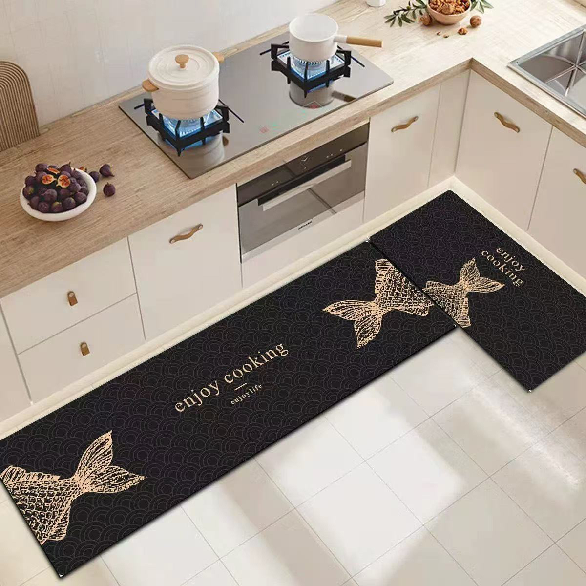 G81【50*80+50*160cm】厨房专用防滑地垫简约免擦可洗防滑厨房地垫