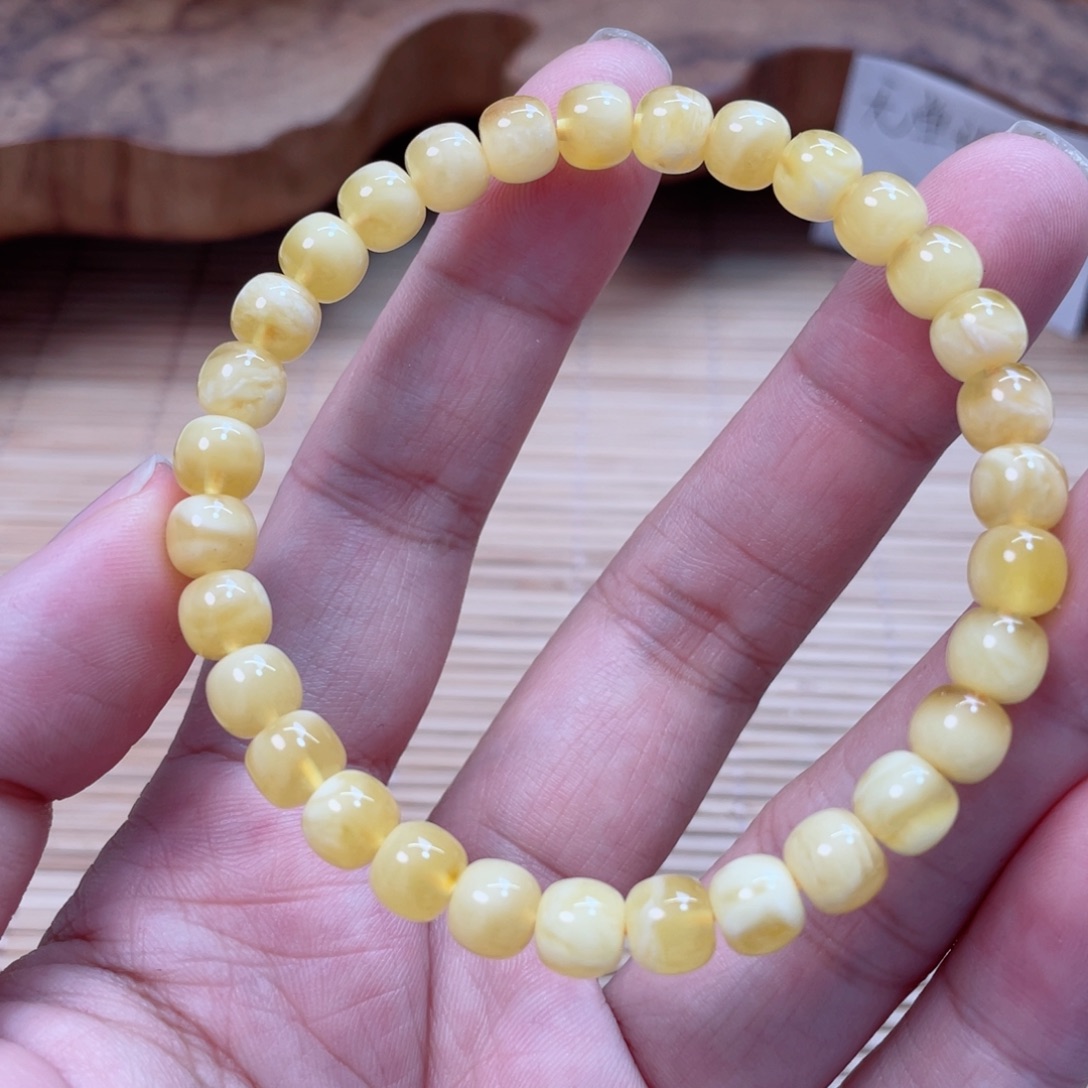 蜜蜡未镶嵌手串蜜蜡34