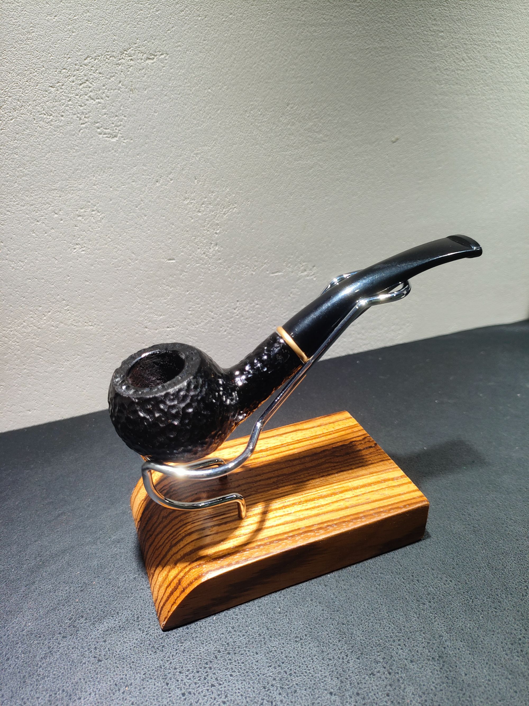 苹果59号福尔摩斯弯斗 长嘴 中号烟斗 意大利进口石楠木手工烟斗