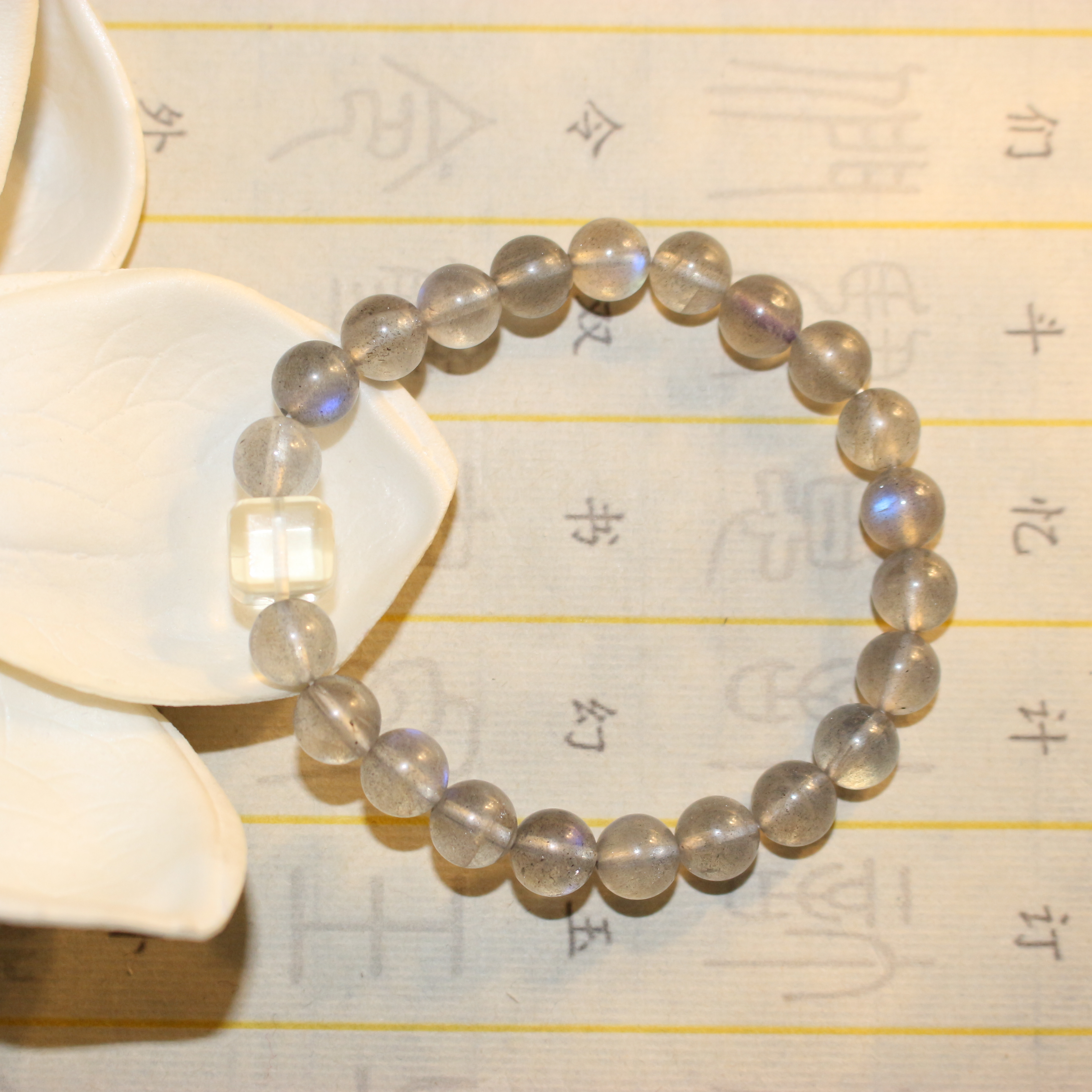 【款三十八灰月光】【花前月下】胜乐DIY设计水晶手串