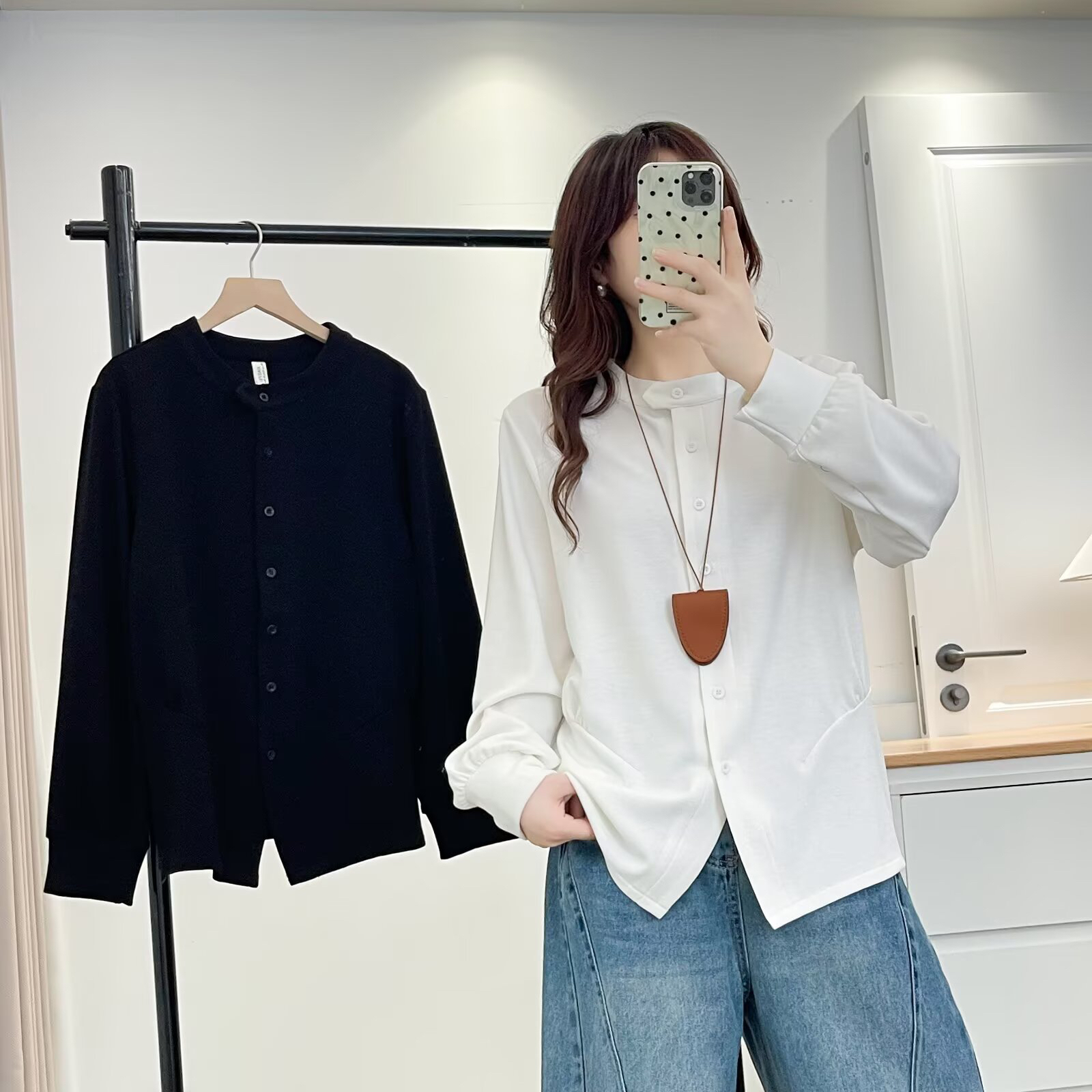 大码上衣女2025新款秋季胖mm200斤时尚显瘦正肩收腰长袖衬衫外套