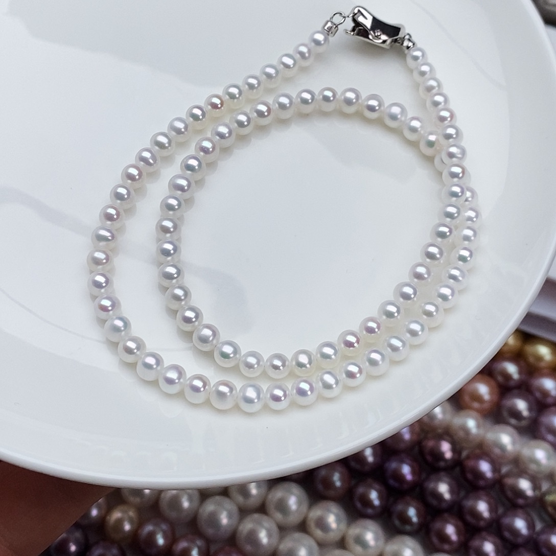 颈饰淡水珍珠银S925镶嵌