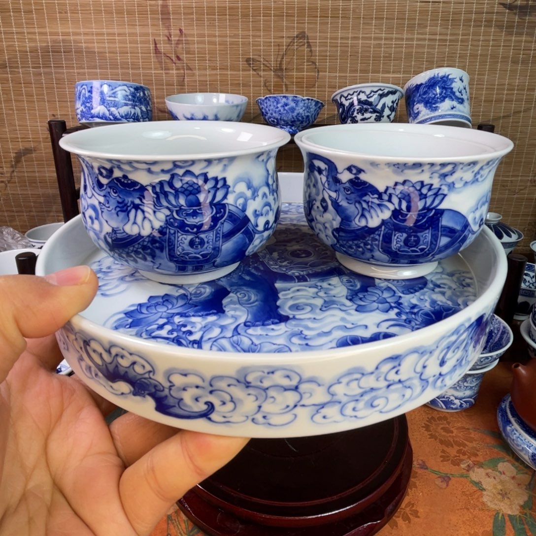 葫***娃景德镇陶瓷艺术太平有象三件套