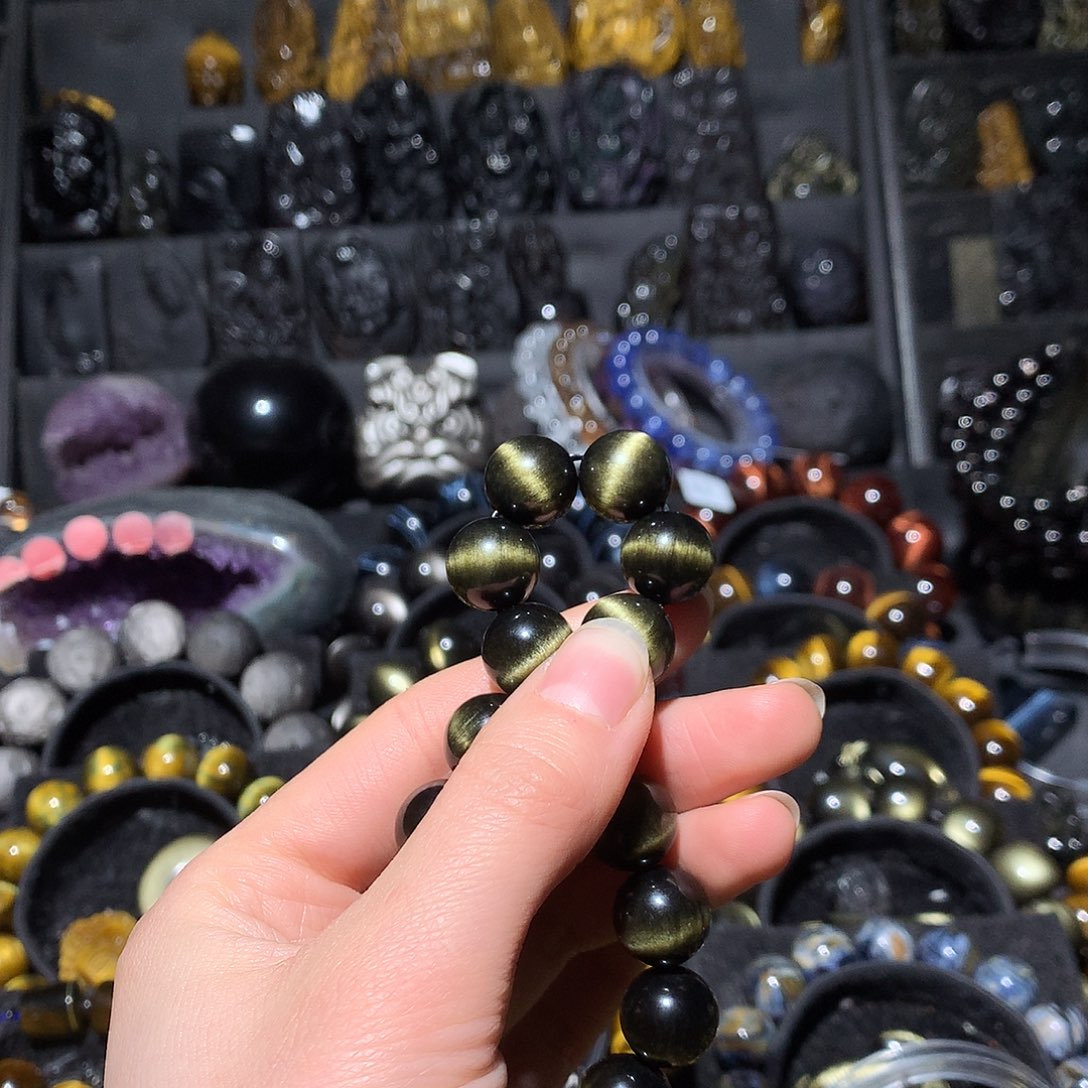 黑曜岩手链未镶嵌搜***法