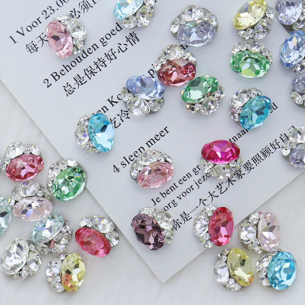 51-100美甲钻梧州钻K9钻仿华钻鸽子蛋饰品无底托钻球纯手工堆堆钻