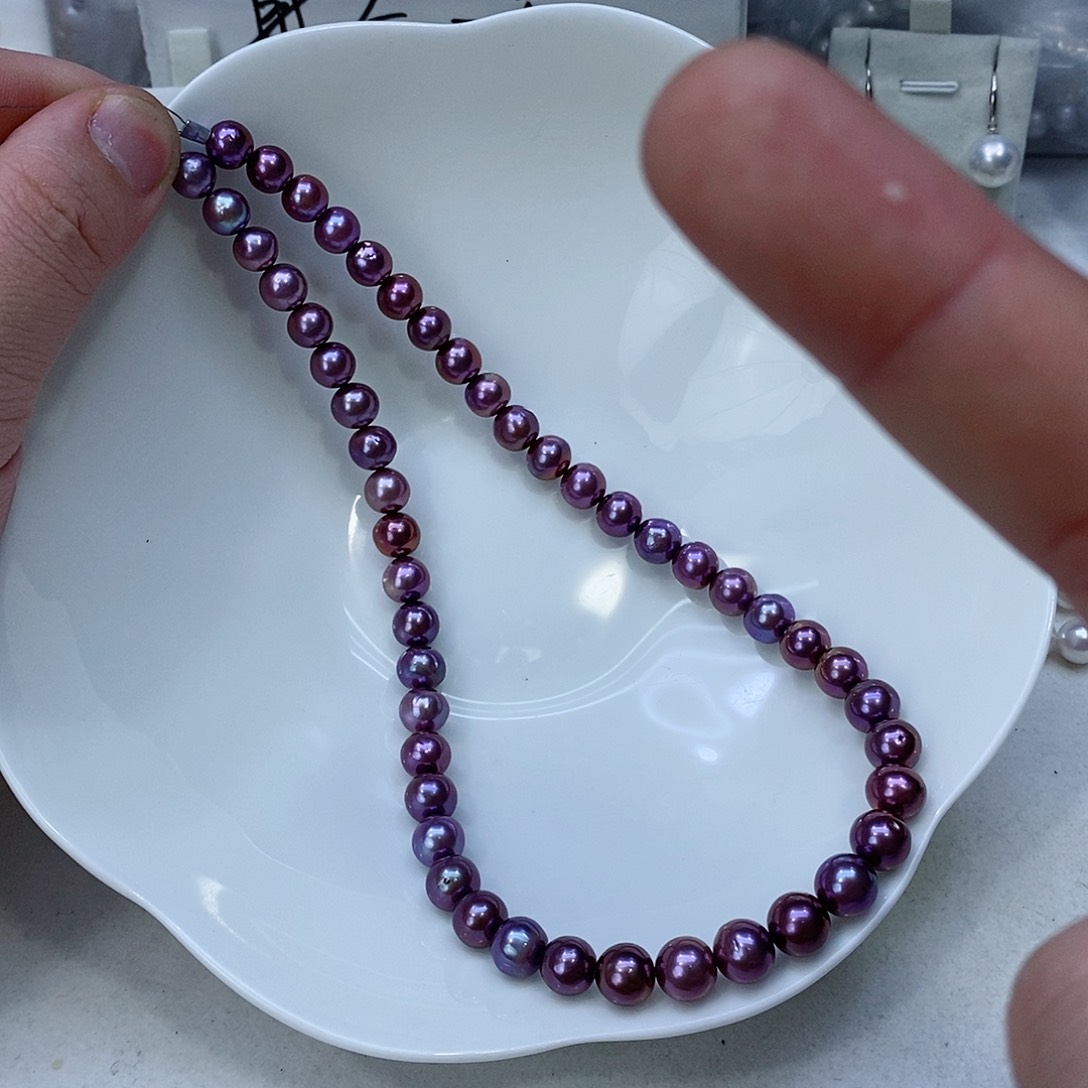 淡水珍珠颈饰银S925镶嵌