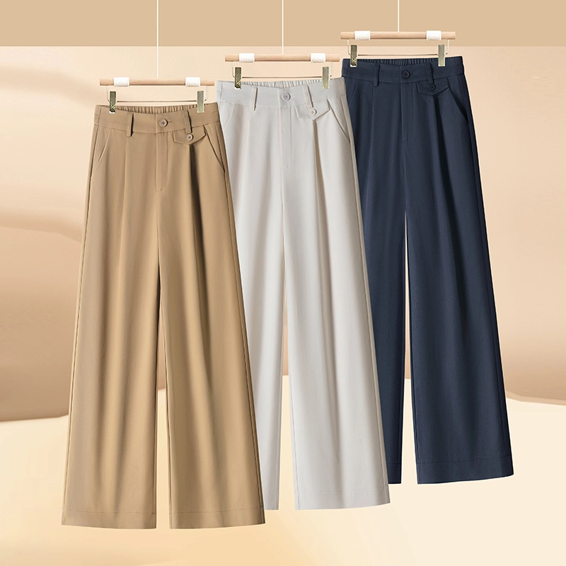 巨帛今年流行的阔腿裤女休闲裤2025新款休闲裤长裤宽松显瘦西装裤