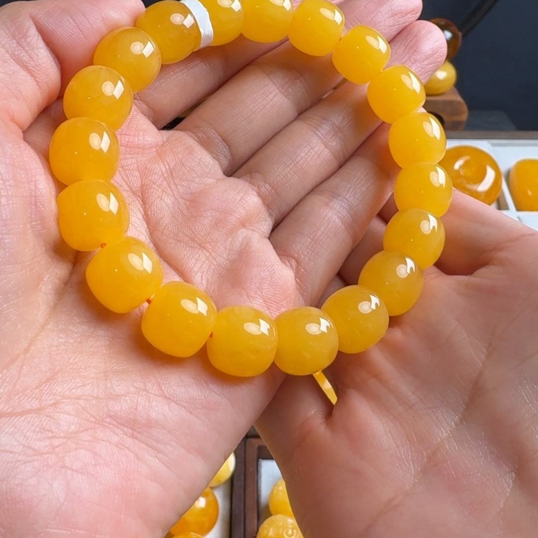 蜜蜡毛衣链未镶嵌