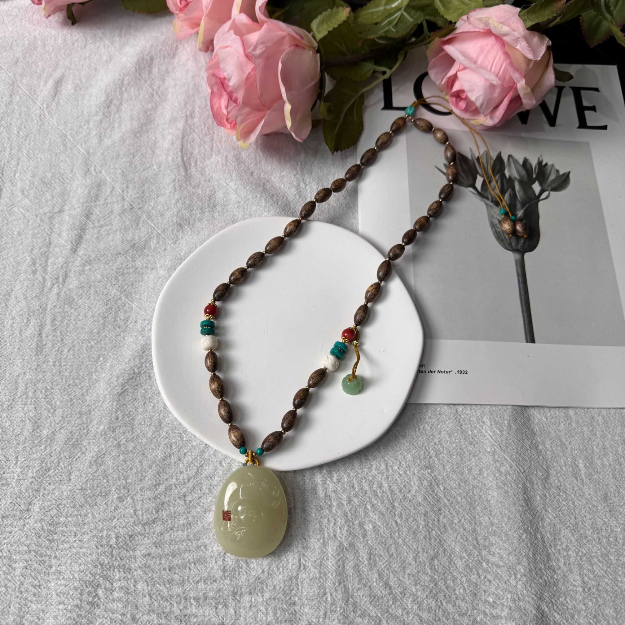 高定珠宝逍遥自在佛项链HF1992S0518