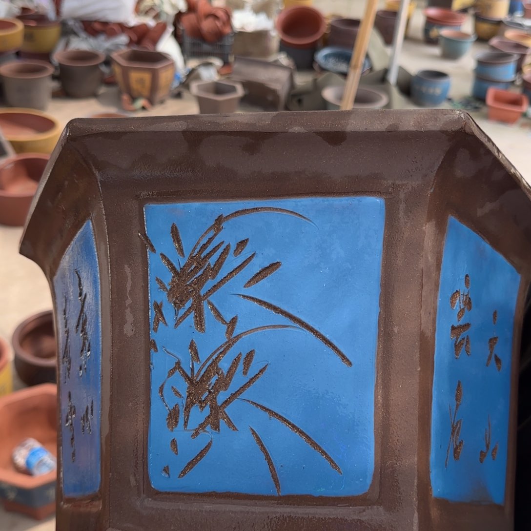 紫砂花盆口径33.21口径