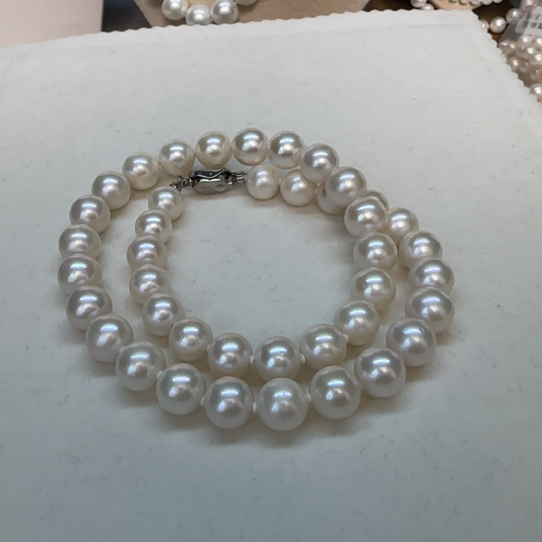 银S925镶嵌项链淡水珍珠