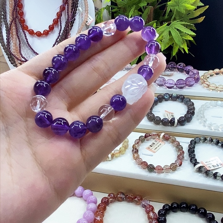 未镶嵌手链水晶8mm 多样性发一