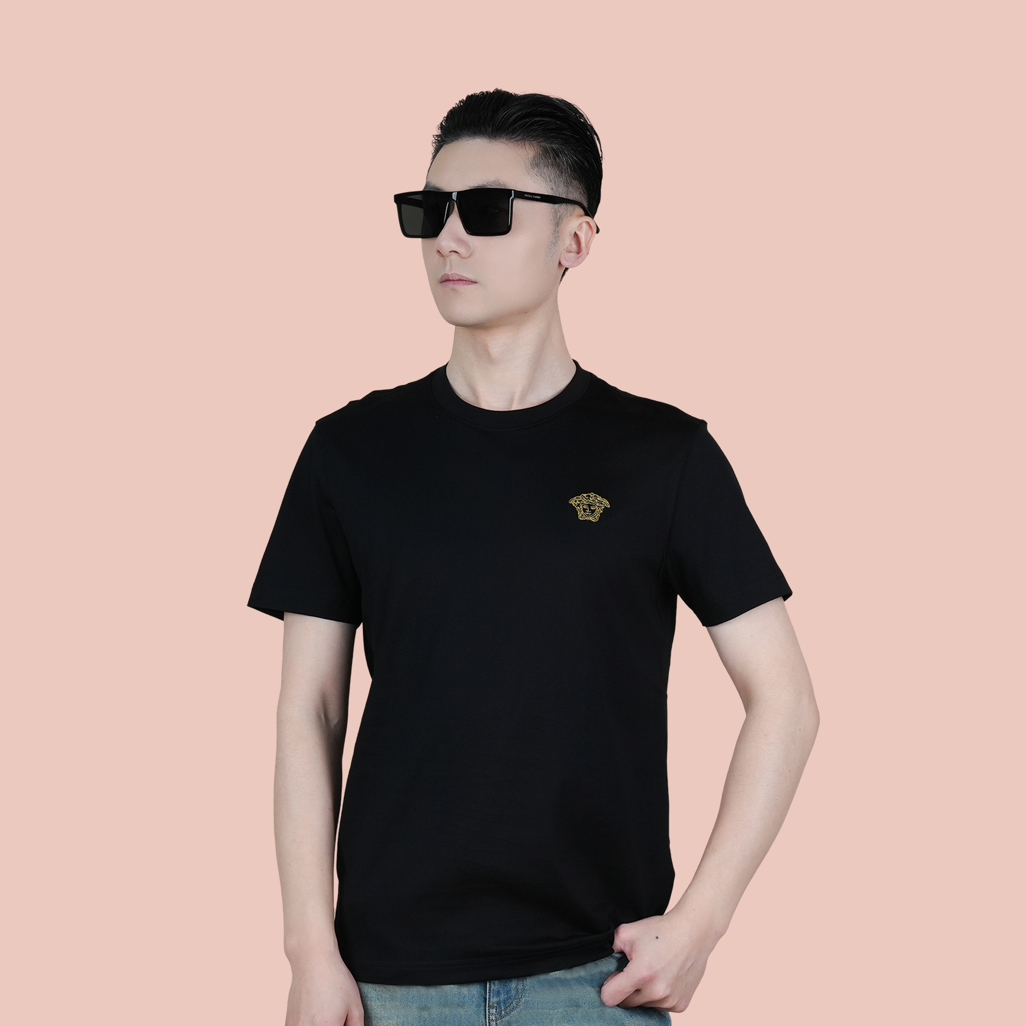 VERSTUE LEKFEN/瓦萨琪勒芬男士小logo刺绣轻奢短袖T恤6316174215