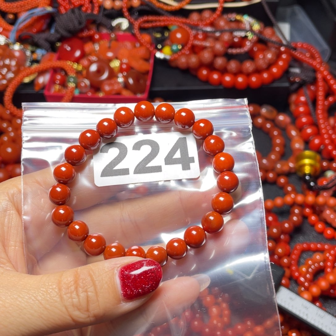 南红玛瑙手链未镶嵌格****^