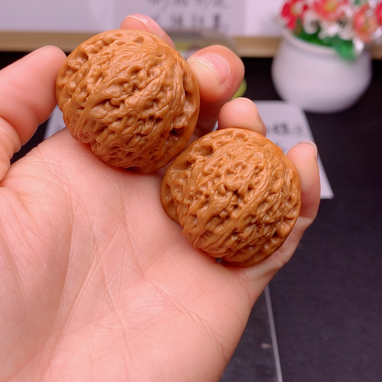 【闪购商品】文玩核桃把件铁锤39微修