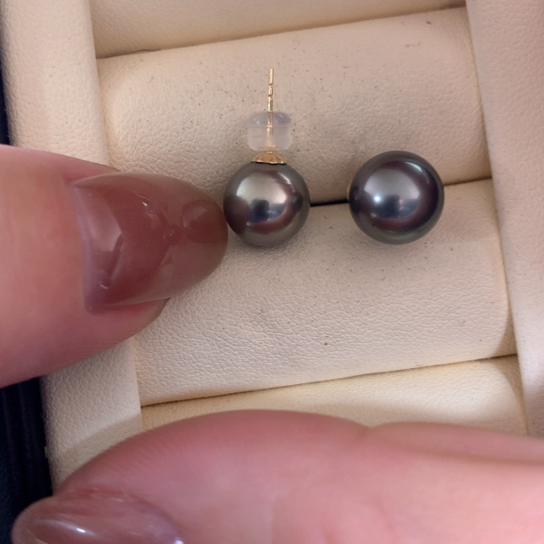 海水珍珠耳饰18K金镶嵌