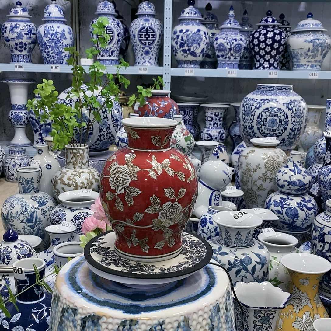 【闪购商品】摆件石榴瓶瓷器摆件…………………………