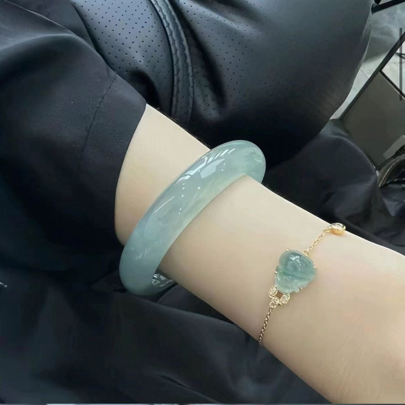 益智手镯气质百搭菠菜绿