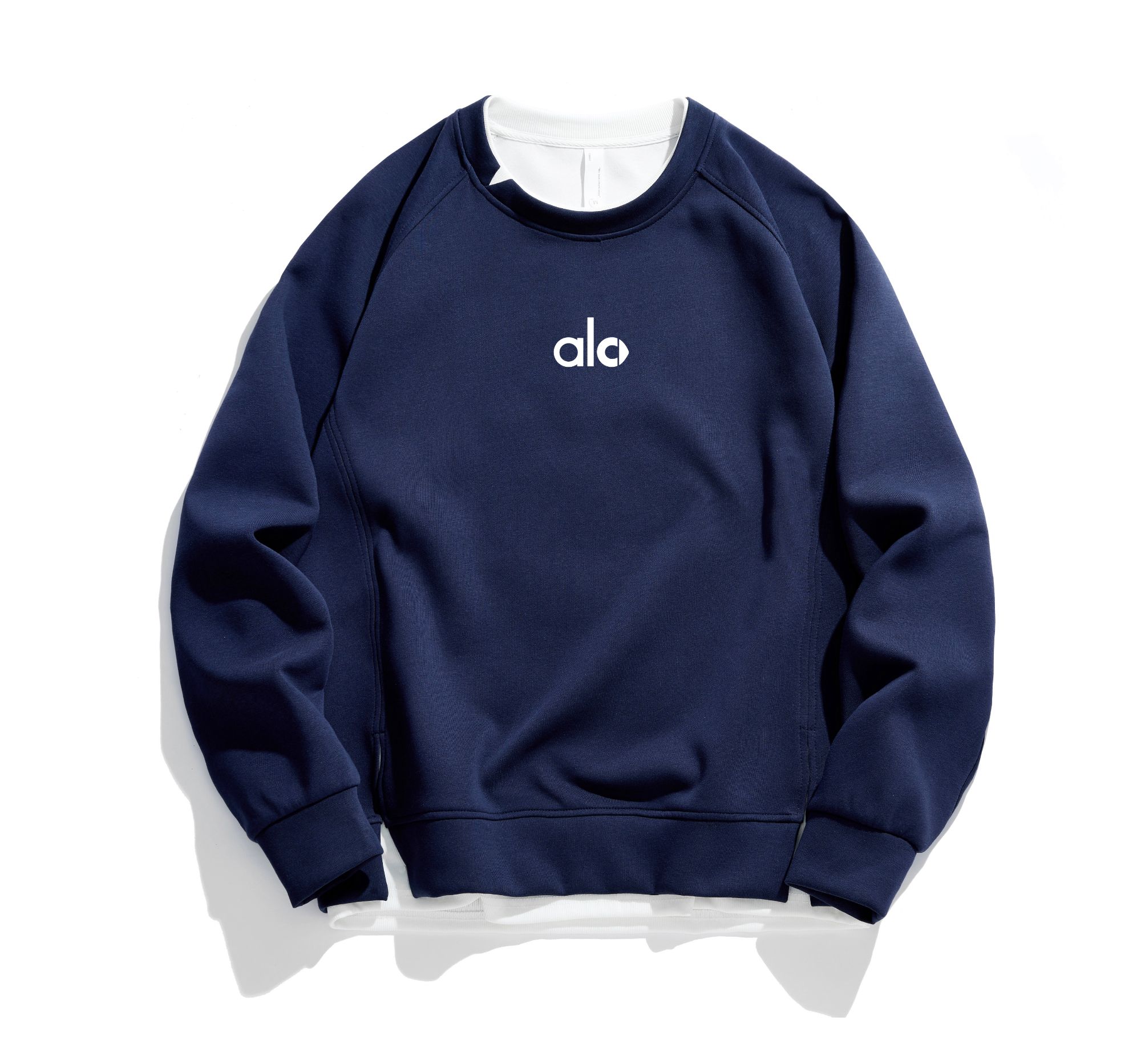  春秋男士ins加厚简约美式休闲卫衣百搭潮流圆领套头纯色宽松上衣