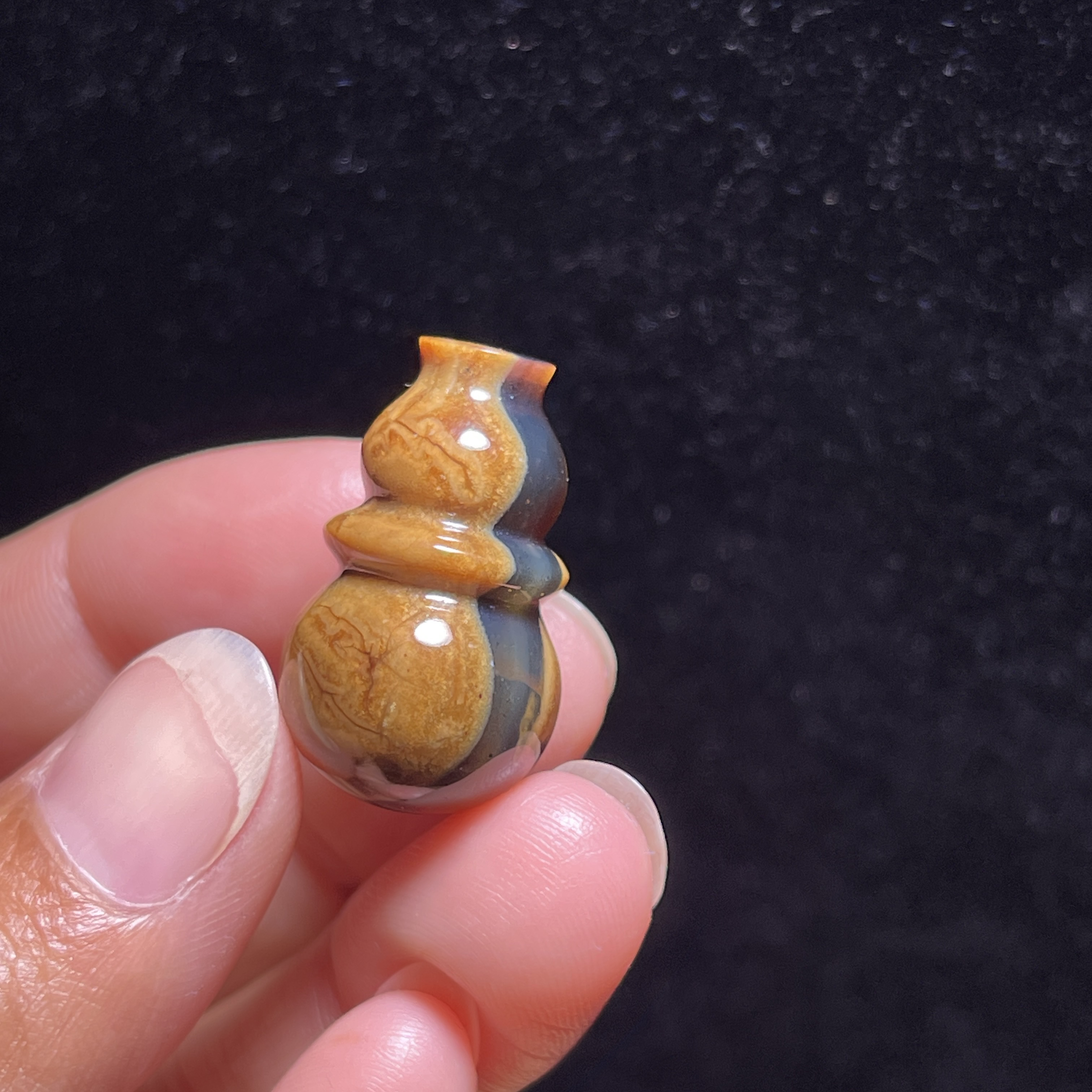 天然缅甸琥珀溶洞三通