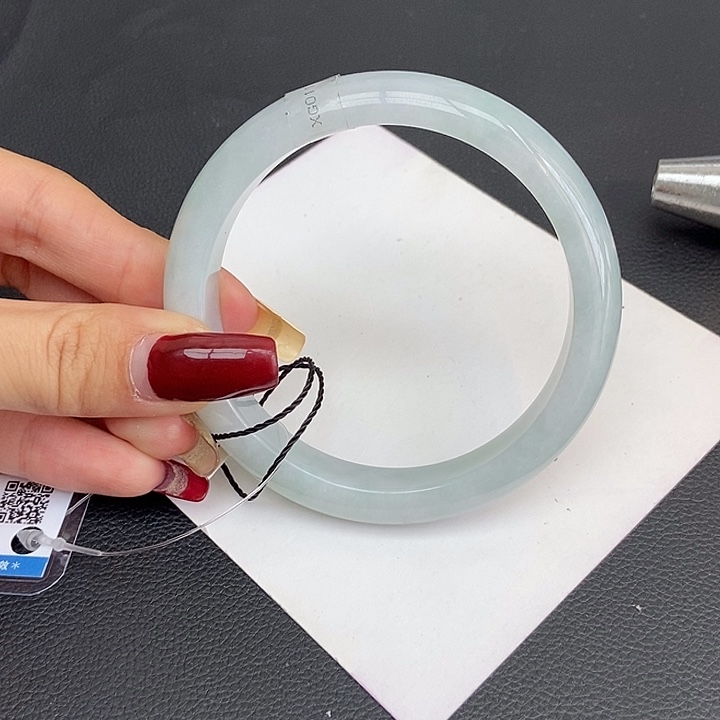 翡翠手镯未镶嵌黄*满59-60正圈