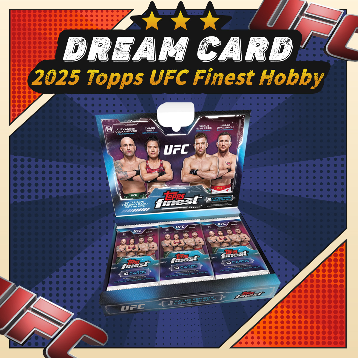 【拆盒】2025 Topps UFC Finest Hobby 收藏卡 盲盒