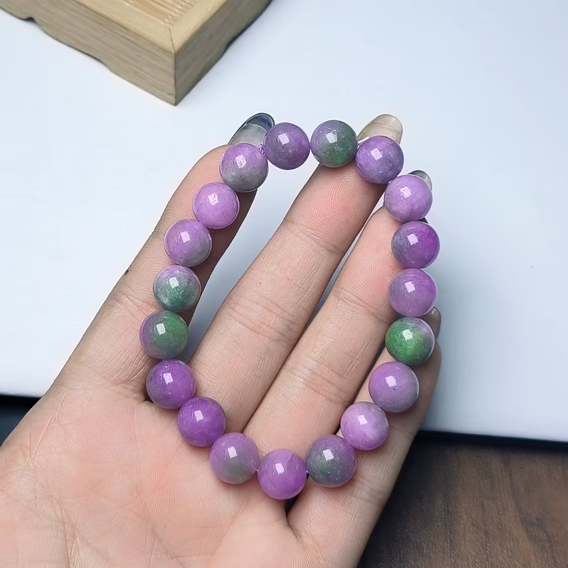 （聚宝严选）A494紫绿F手串10妈妈款时尚精致精美百搭
