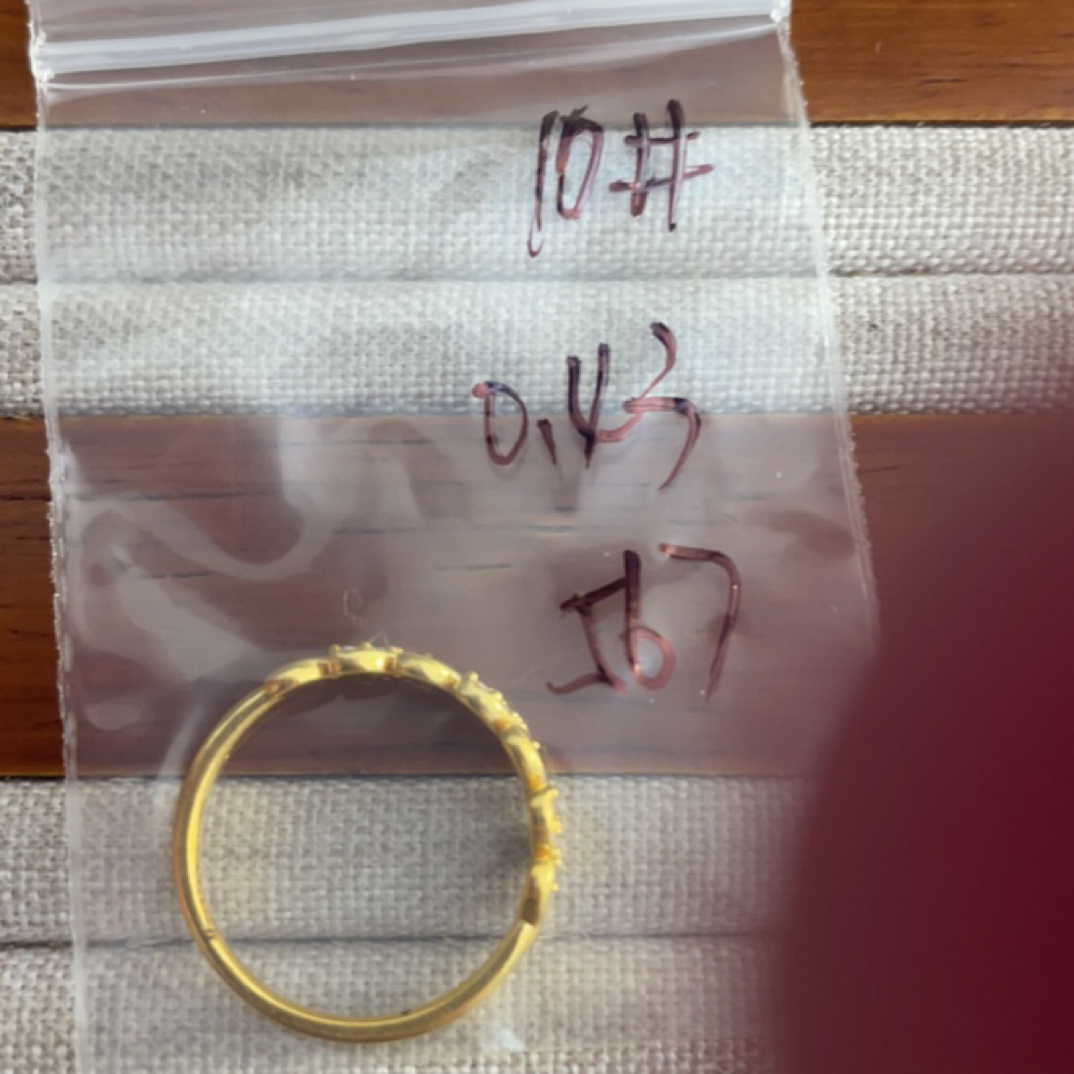 克重0.43 10号 麦穗6D戒指 足金999