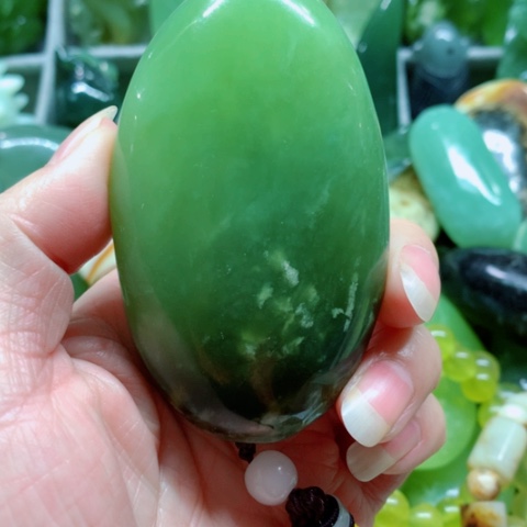 蛇纹石玉未镶嵌手把件