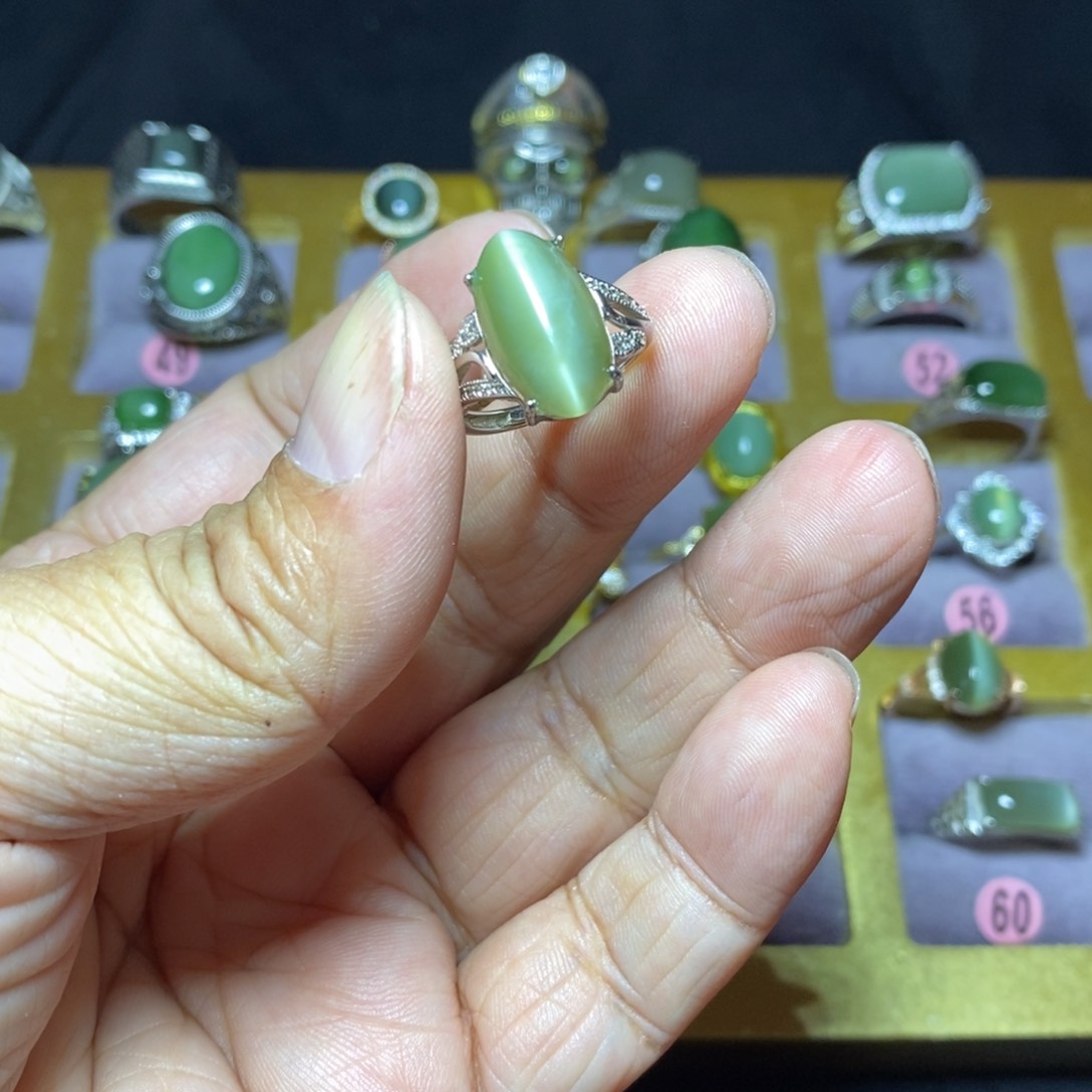 和田玉（碧玉）戒指未镶嵌