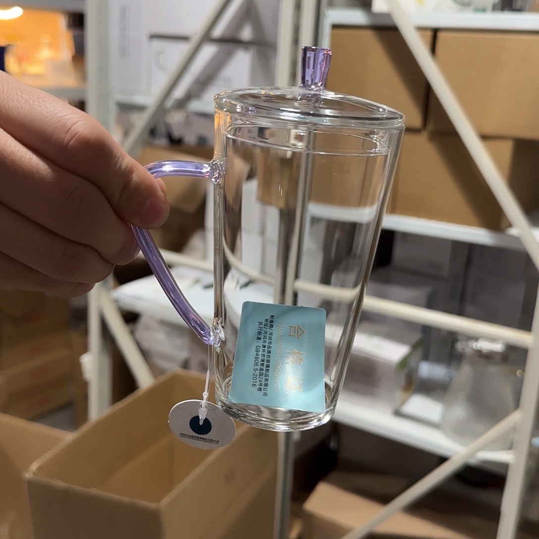 716高硼硅玻璃办公杯紫色