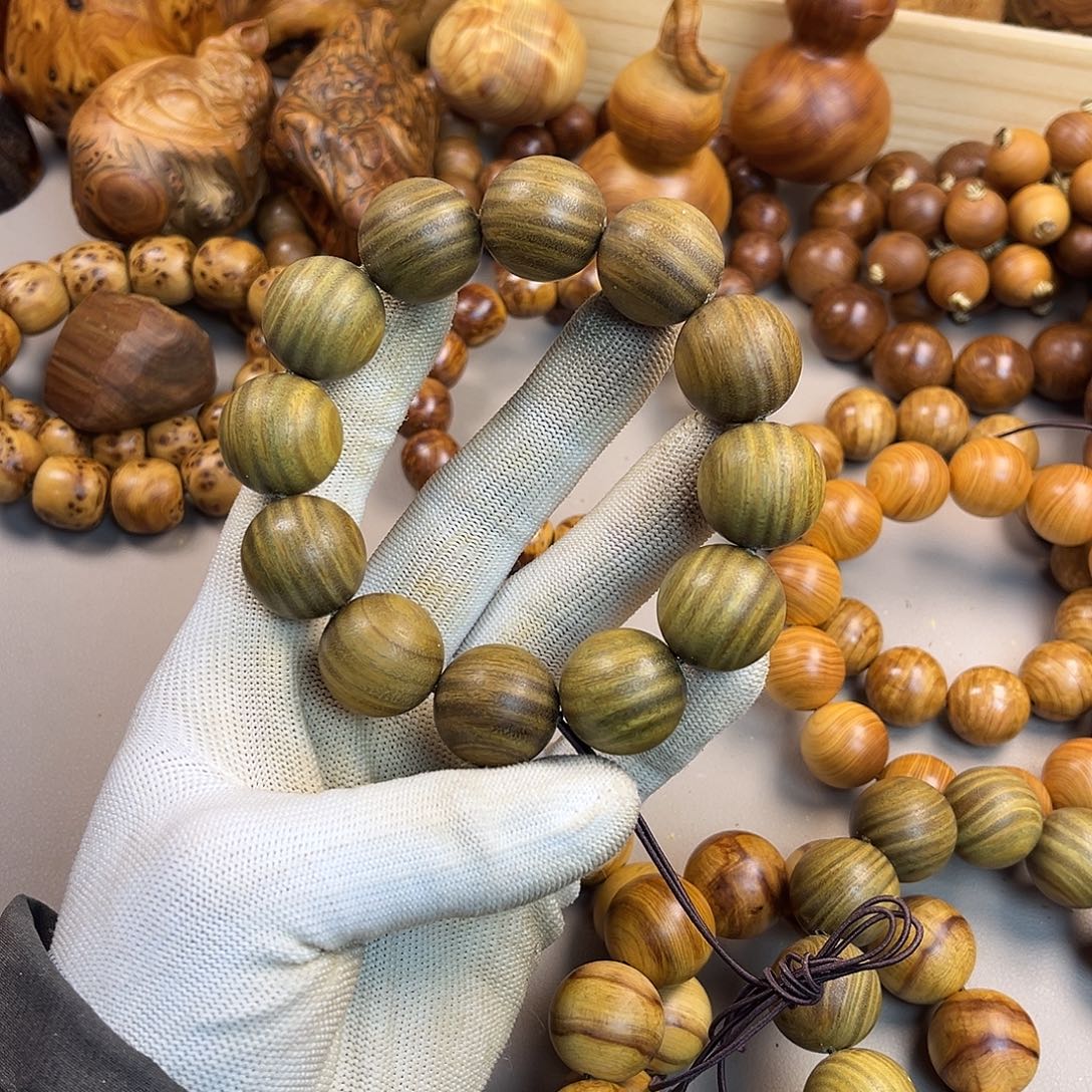 ****️手串/手链维腊木（绿檀）20打磨