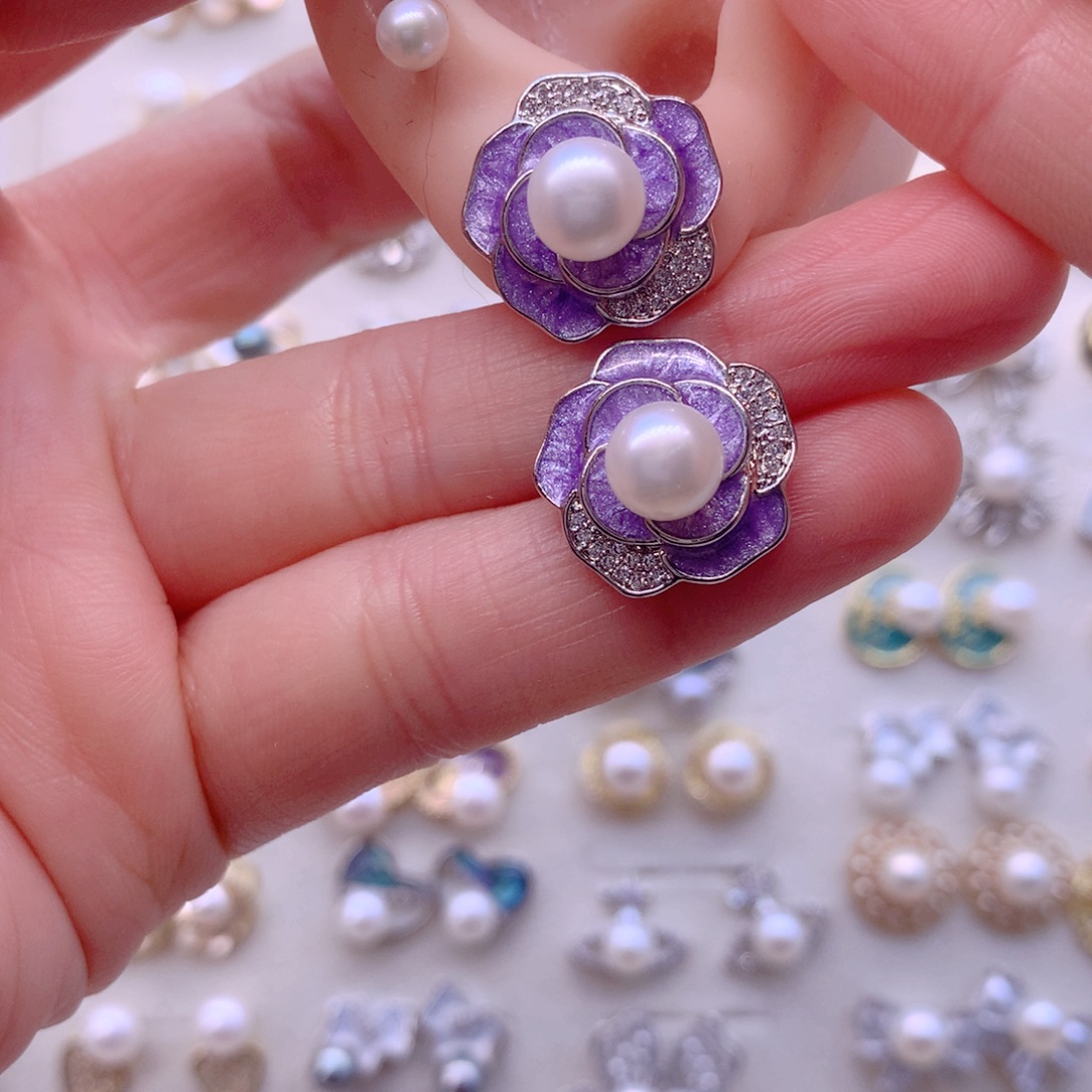 耳饰淡水珍珠合金