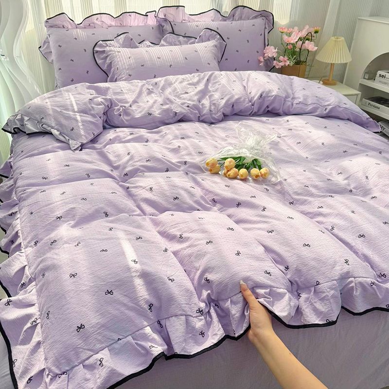 新款赫本风柔软舒适被套，床单，床裙