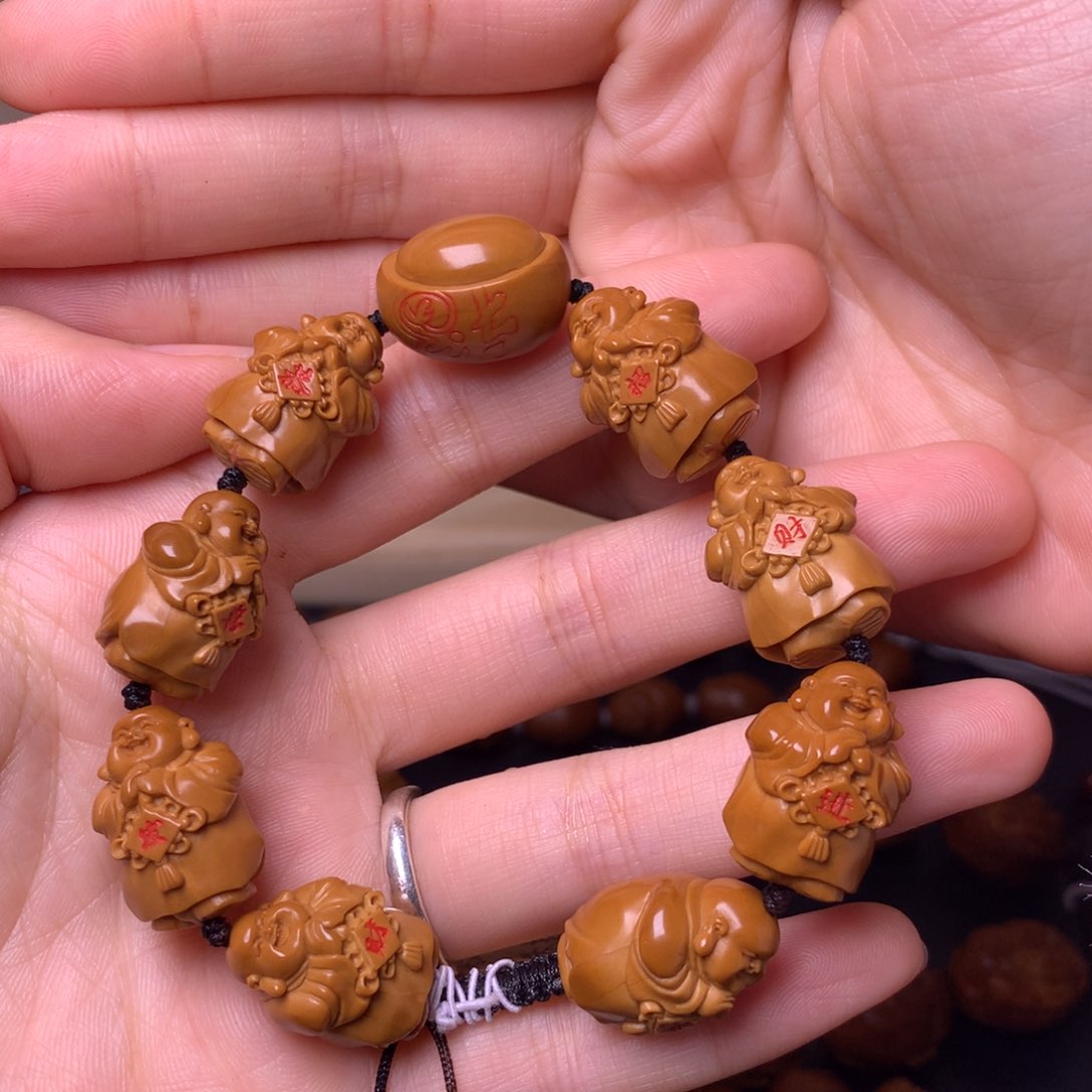 橄榄核手串/手链弥勒佛