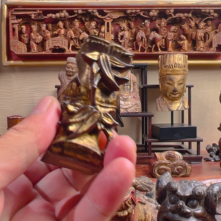 草***房木浙江木雕花板摆件