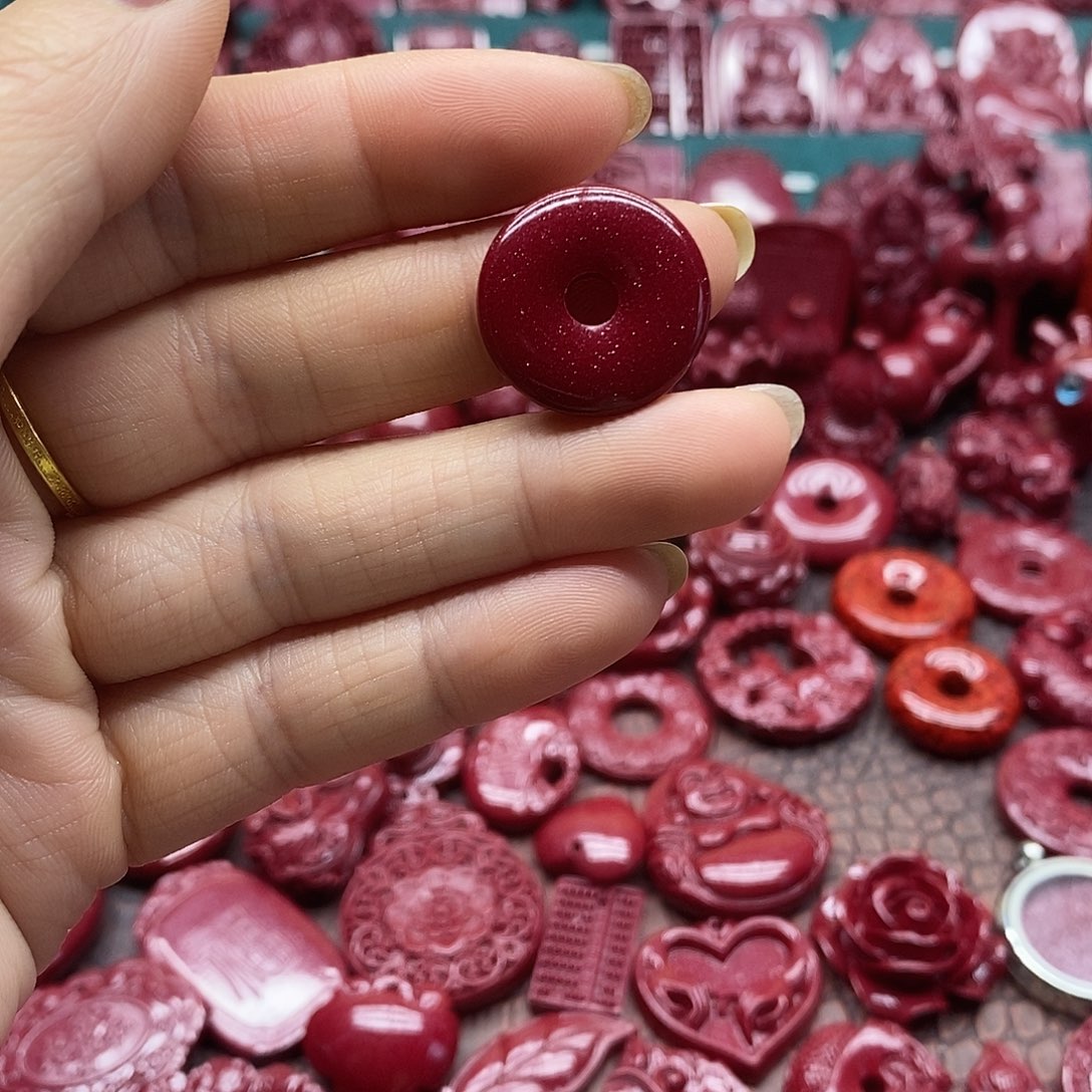 天然辰砂朱砂吊坠