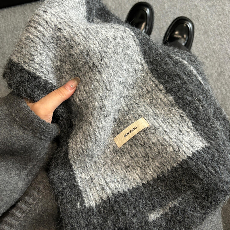 2025高级含羊毛围巾冬季女百搭加厚保暖围脖针织护颈韩版潮流