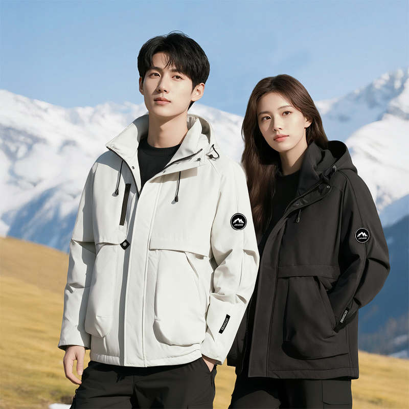 【节日特惠】骆驼街户外冲锋衣三合一两件套工装款夹克男女同款防水