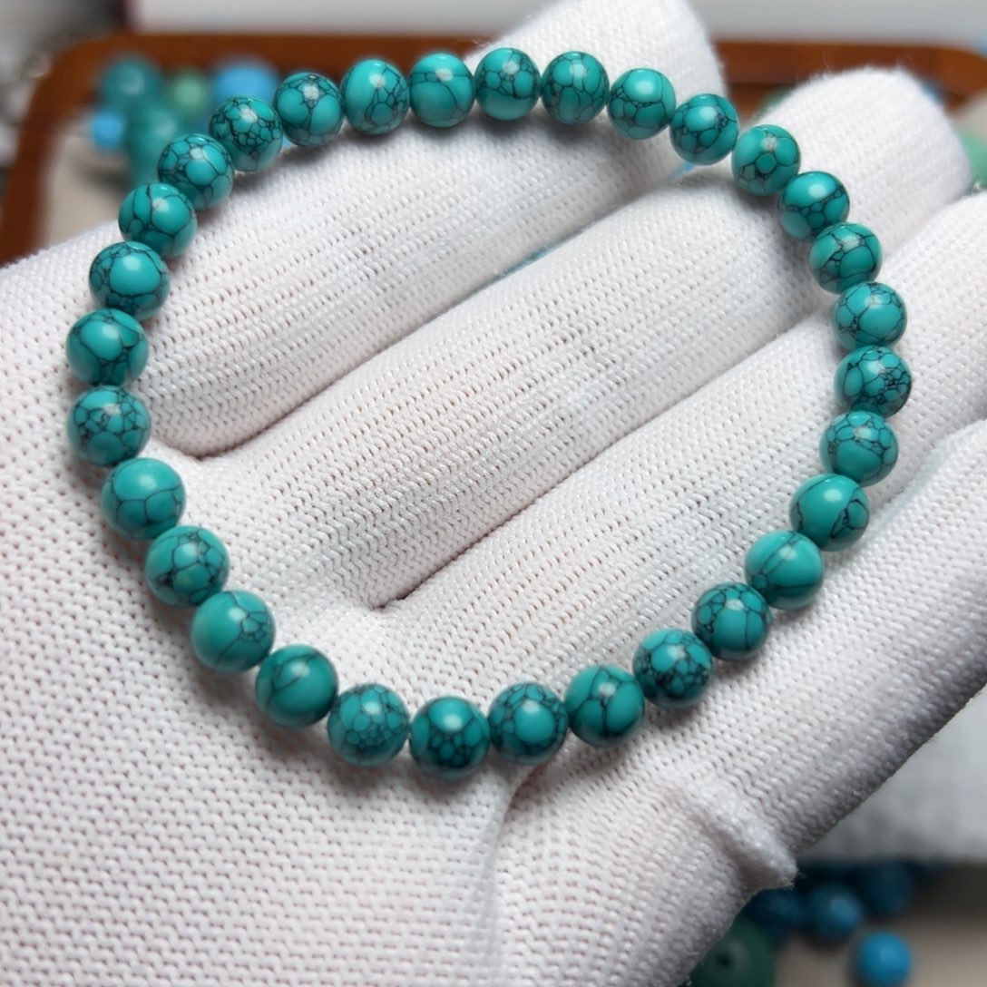 卡6+绿花珠子手串手链