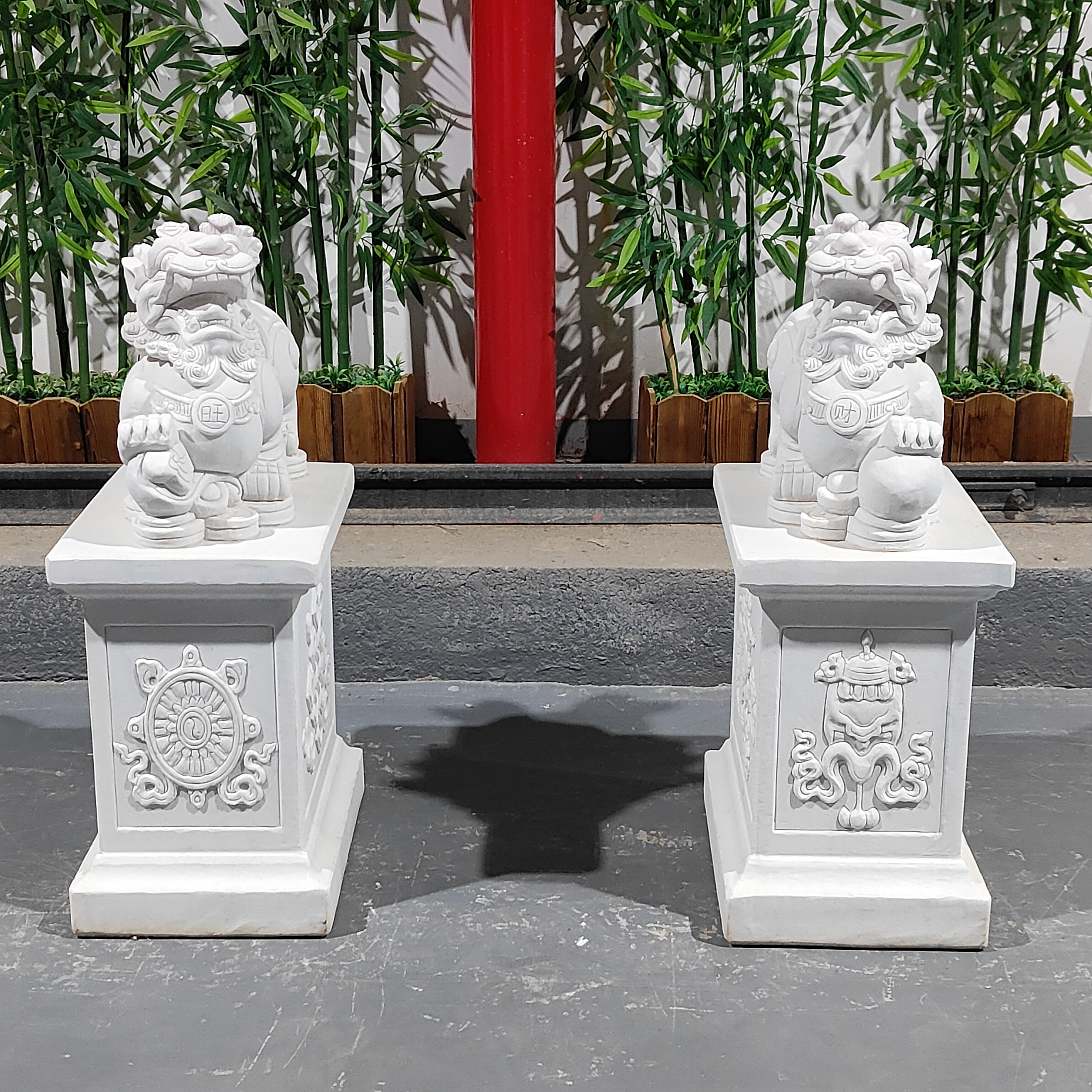 石雕貔貅门鼓，汉白玉整石雕刻，入户门前摆件包邮不含卸车和摆放