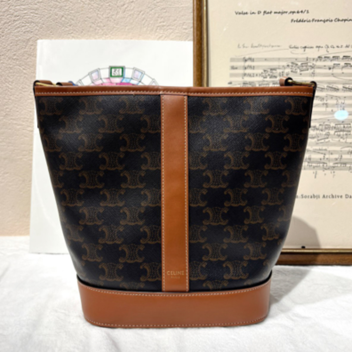 99新 Celine/思琳 老花水桶包