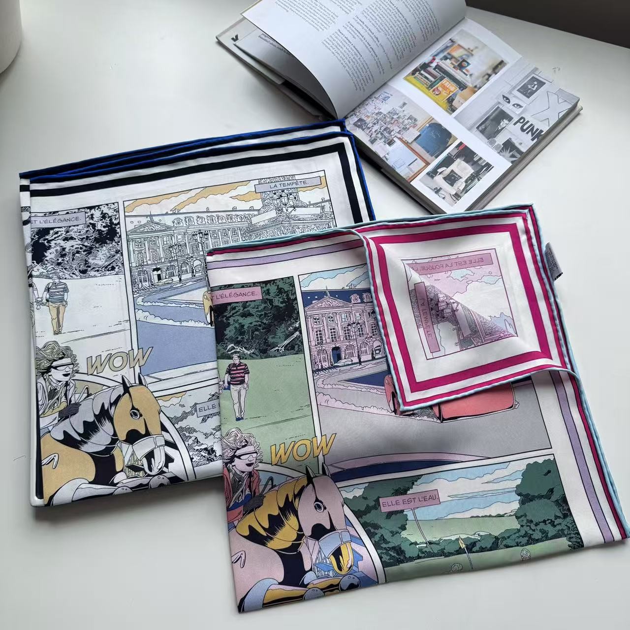 「wow~」 65cm18姆米双面斜纹春夏新款保暖多功能护脖围巾