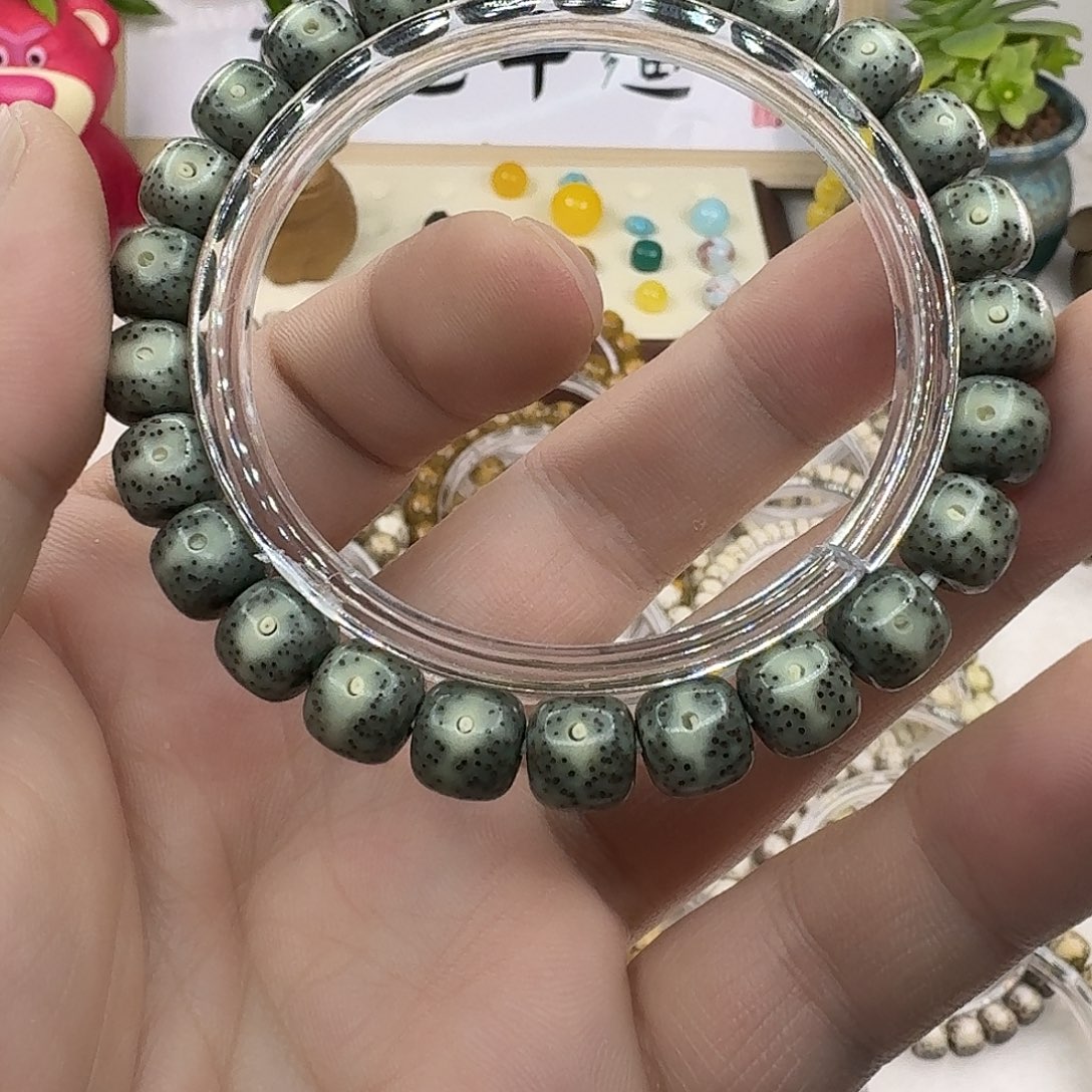 星月菩提手串海南原生态绿幽灵凤眼