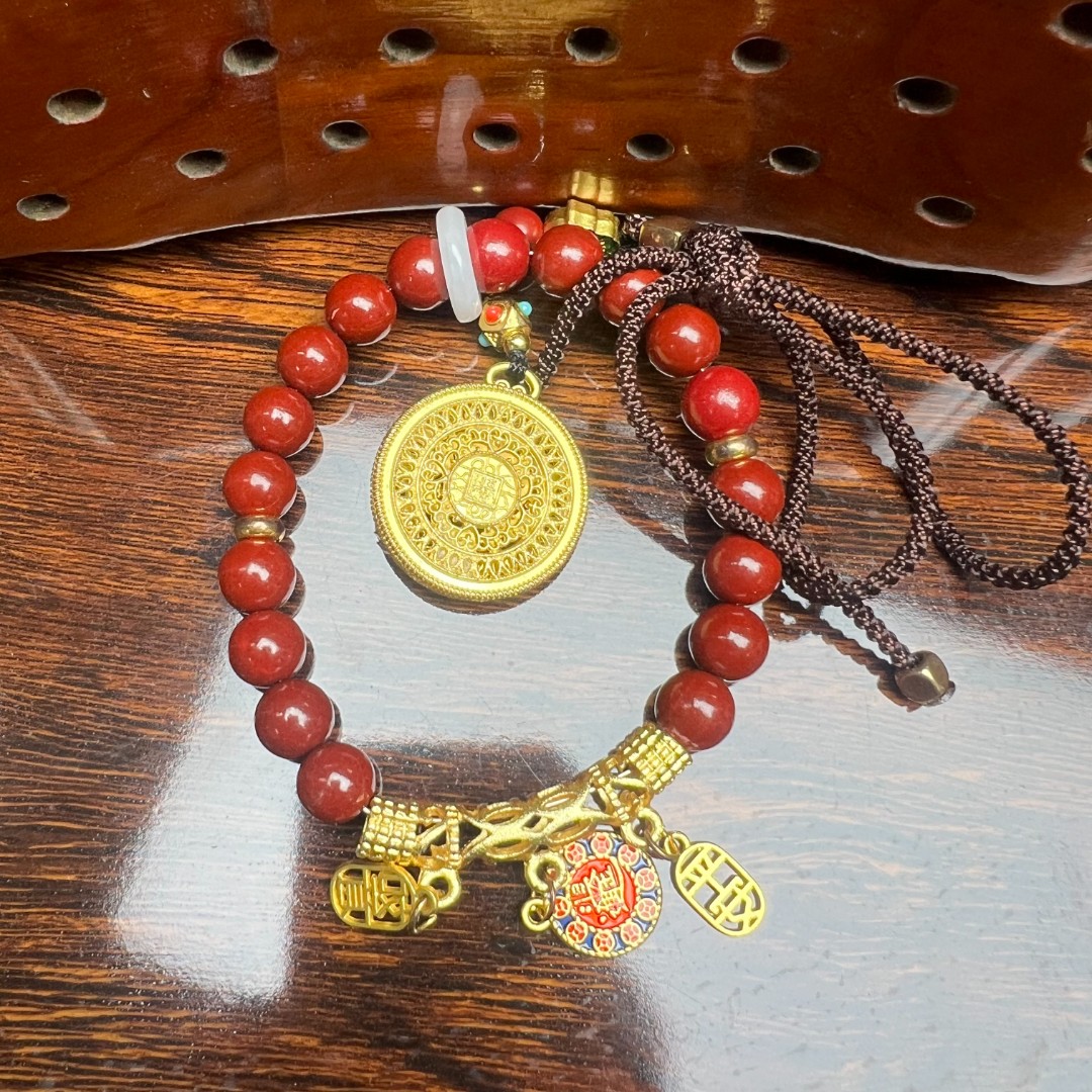 含辰砂工艺品zs裕豪单圈优选吊坠