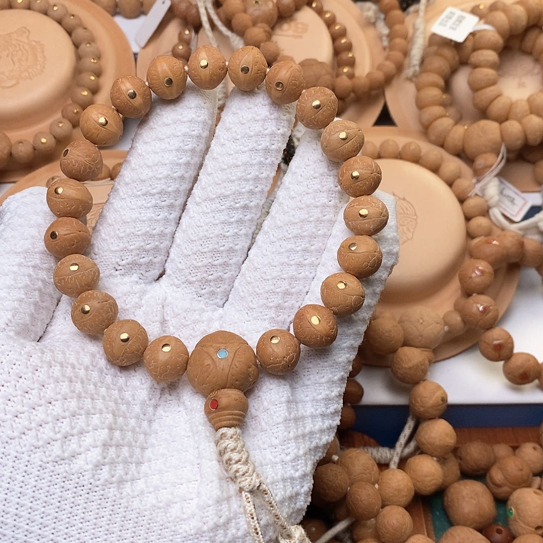 凤眼菩提手串镶嵌铜钉矮桩12.5➕一物一图