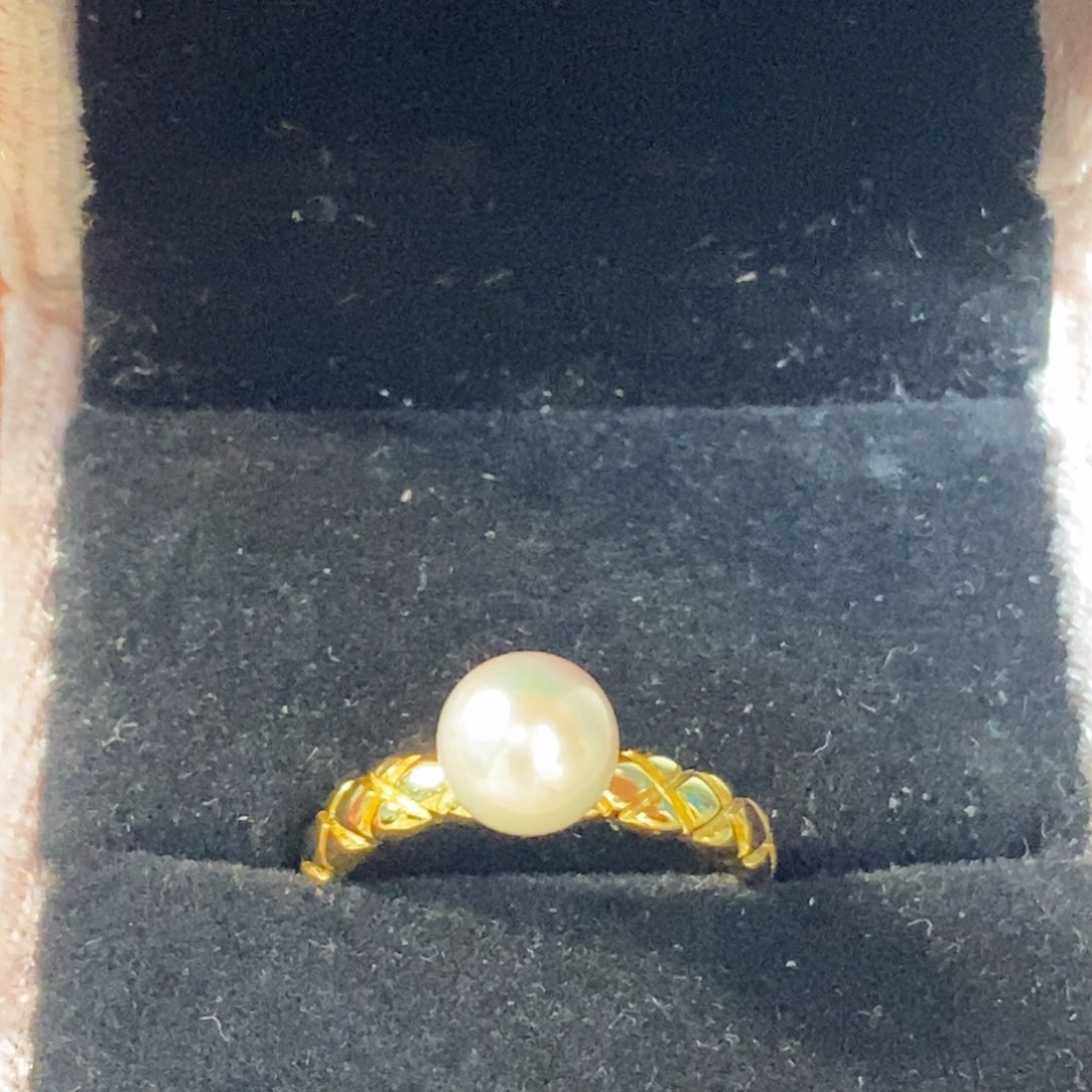 海水珍珠戒指银S925镶嵌