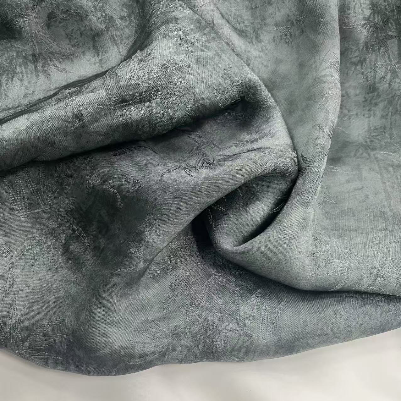 【绒兰】品牌打样！重磅丝绸服装面料 61号 竹影斑驳